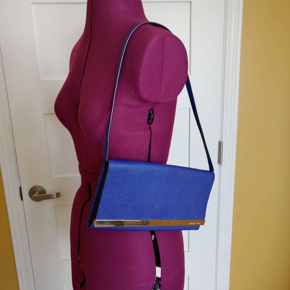 Michael kors blue leather purse